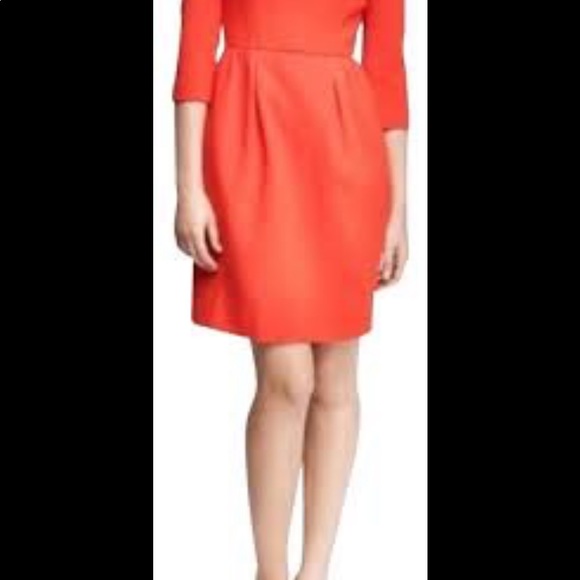 J. Crew Teddy dress in beautiful pappy red. 100 % wool with lining - Picture 6 of 10